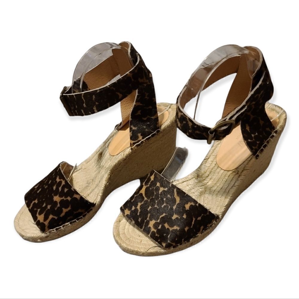 J. Crew Animal Print Espadrille Size 8 - Picture 2 of 9
